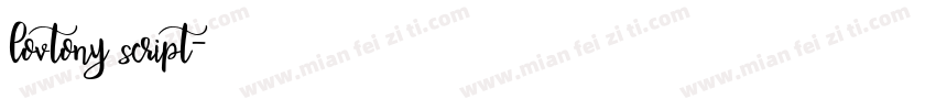 lovtony script字体转换